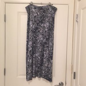 Navy Floral Maxi Skirt